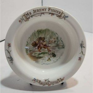 Vtg Beatrix Potter "Mr. Jeremy Fisher" Child's Bowl Made in England 1986